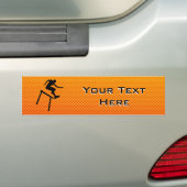 Geel Oranje Hurdler Bumpersticker (Op auto)