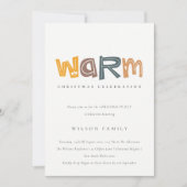 Geel Oranje kerst in juli Uitnodiging (Voorkant)