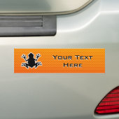 Geel Oranje Kikker Bumpersticker (Op auto)