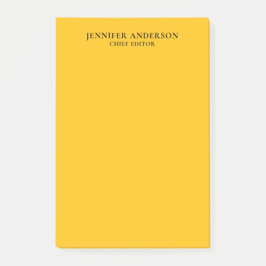 Geel Oranje Professioneel Modern Eenvoudig Minimal Post-it® Notes (Voorkant)
