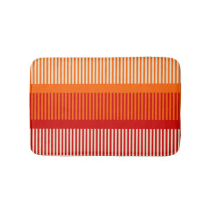 Geel Oranje rode strepenpatroon Badmat