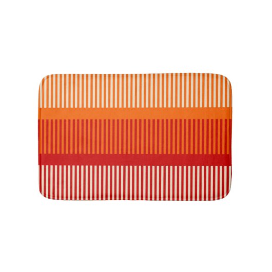 Geel Oranje rode strepenpatroon Badmat (Voorkant)