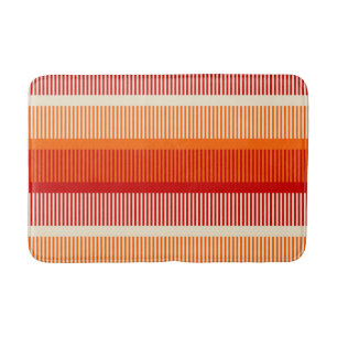 Geel Oranje Rood Gestreept Patroon Badmat