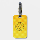 Geel Oranje Volleyball Bagagelabel (Achterkant verticaal)