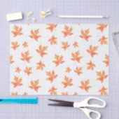 Geel Oranje Waterverf Maple Leaf Pattern Tissuepapier (Craft)