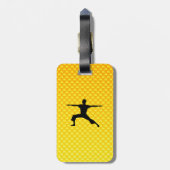 Geel Oranje Yoga Bagagelabel (Achterkant verticaal)
