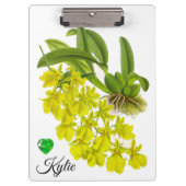 Geel orchidee ventilator, aangepast klembord (Voorkant)