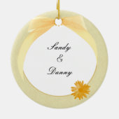 Geel Ornament voor ronde foto's (Achterkant)