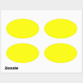 Geel Ovale Sticker (Vel)
