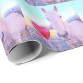 Geel paard en rood hart cadeaupapier (Rol Hoek)