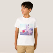 Geel paard en rood hart t-shirt (Voorkant volledig)