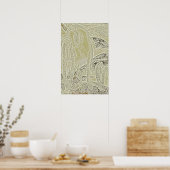 geel paard poster (Keuken)
