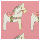 geel paardenweefsel met rozen stof (Close Up)