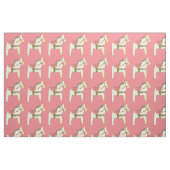 geel paardenweefsel met rozen stof (Fat Quarter)