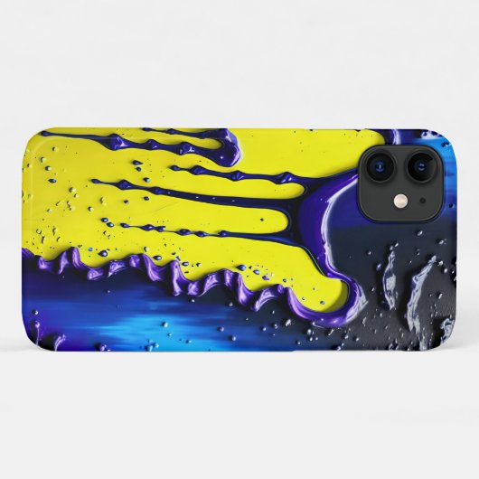 Geel Paars blauw zwart vivid Abstract Case-Mate iPhone Case (Achterkant (horizontaal))