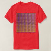 Geel Paars Houndstooth Pattern T-shirt (Design voorkant)
