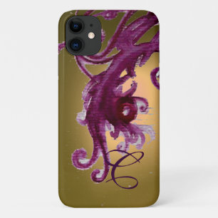 GEEL PAARSE BERRIA EN MONOGRAM VAN ZWEEFSELS iPhone 11 HOESJE