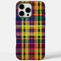 Geel & Paarse Plaid iPhone 16 Pro