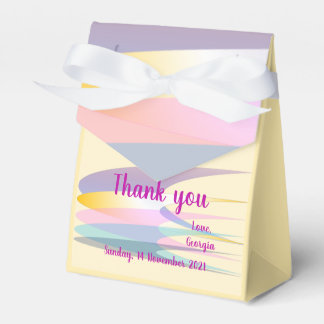 Geel Paarse Roze Favor Box Tent Bedankdoosjes