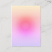 Geel Paarse Social Media Oorbel Display Kaart Visitekaartje (Achterkant)