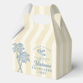 Geel Palm Spring Pastel Strand Bruidsfeest Activit Bedankdoosjes (Achterkant)
