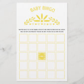 Geel Papel Picado Baby Boy Shower Bingo spel Flyer (Voorkant)