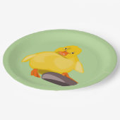 Geel papier voor het bekrachtigen - Uw kleur - Tek Papieren Bordje (Gekanteld)