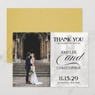 Geel paspoort New York City Bedankkaart