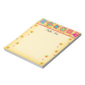Geel patchwork Quilt Block Art Notitieblok (Gedraaid)