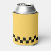 Geel patroon met stuurcabinecontrole blikjeskoeler (Blikje Achterkant)