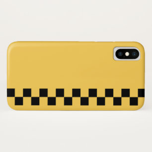 Geel patroon met stuurcabinecontrole iPhone x hoesje