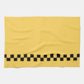 Geel patroon met stuurcabinecontrole theedoek (Horizontaal)