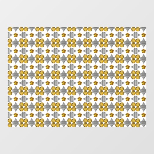 Geel patroon raamsticker (Vel)