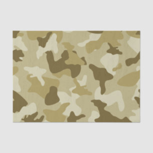 Geel patroon van camouflage tissuepapier