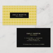 Geel patroon visitekaartje (Voorkant / Achterkant)