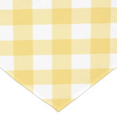 Geel patroonpatroon Gingham Korte Tafelloper (Hoek)