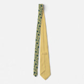 geel pauw veren bruiloft stropdas (Achterkant)