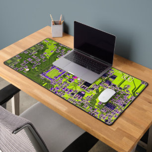 Geel PCB-printplaatontwerp voor IT-professionals Bureaumat