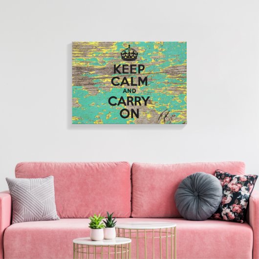 Geel pellen en groen verven Kalm houden Canvas Afdruk (Insitu (Woonkamer))