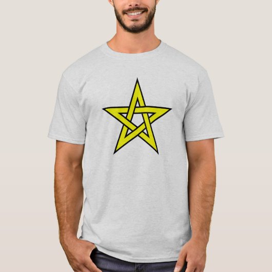 Geel Pentagram T-shirt (Voorkant)