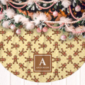Geel peperkoek Man Monogram Kerstmis Kerstboom Rok