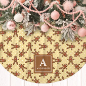 Geel peperkoek Man Monogram Kerstmis Kerstboom Rok