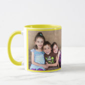 Geel personaliseer FOTO-TEMPLATE Gift Coffee-Mok Mok (Links)