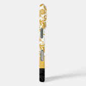 Geel - Persoonlijk Faux Rhinestone Damask iPhone Case-Mate iPhone Case (Achterkant / Rechts)