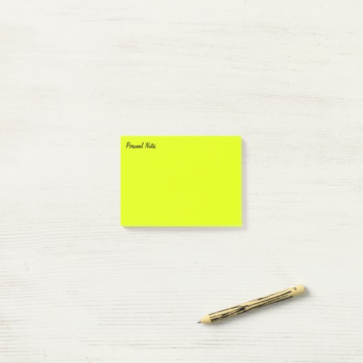 Geel persoonlijk post-it® notes (Op bureau)