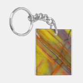 Geel Petrified Wood Sleutelhanger (Voorkant Links)