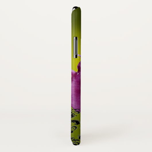 GEEL PINKSTROOMAFLORAAL ZWIRLS, BERRIE DAMASKMONOG Case-Mate iPhone CASE (Achterkant / rechts)