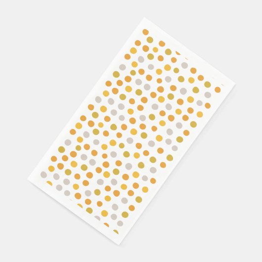 Geel plezier polka dot party servetten (Hoek)