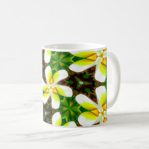 Geel Plumeria Patroon Koffiemok