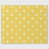 Geel pokadot cadeaupapier (Vlak)